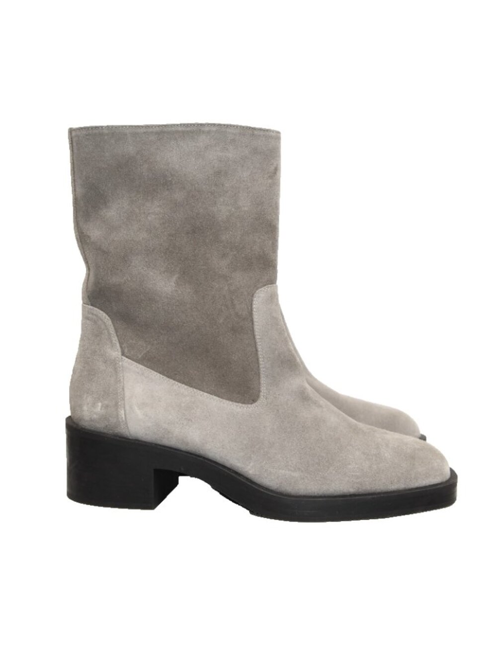$700 STUART WEITZMAN Boulevard Suede Ankle Boot CHUNKY PLATFORM GREY 10 B (PD25)